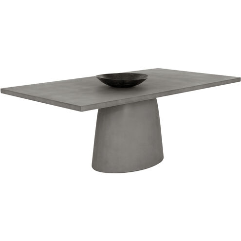 Cavallini 79 X 43 inch Light Grey Outdoor Dining Table